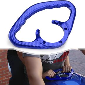 قضيب حمل راكب الدراجة النارية، من أجل Yamaha YZF R1 R3 R6 R25 / MT 03 07 09 Tracer / FZ1 FZ6 FZ8 XJ6، مسند ذراع خزان الوقود قبضة يد الركاب الأمامية، ألومنيوم عملية باستخدام الحاسب الآلي (أسود)