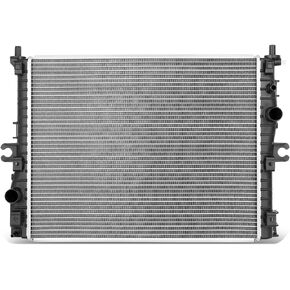 DNA Motoring OEM-RA-13199 Factory Style Aluminum Cooling Radiator Compatible with 2010-2017 Cruze 1.6L 1.8L,26-3/4" W X 16-1/4" H X 15-16" D,1-3/8" Inlet / 1-1/2" Outlet