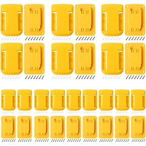 30pas Tool Holders and Battery Holder for Dewalt 20v Wall Mount Hanger Battery Drill Tool Storage Shelf for Milwaukee M18(black)