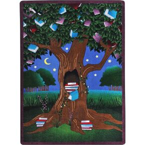Joy Carpets Reading Tree Childrens Rugs, C, Multicolor
