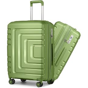 Somago Expandable Carry On Luggage Airline Approved 20" Lightweight Polypropylene Spinner Hardside Suitcase with YKK Zippers TSA Lock 40~46L (Black)
