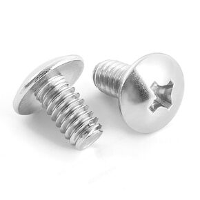 #10-24 x 1 Truss Head Bolts Machine Screws, Full Thread, 304 Stainless Steel, 50 PCS