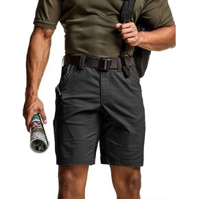 CQR Men's Flex Casual Cargo Shorts, Lightweight Water Resistant Golf Shorts, Stretch Tactical Work Shorts with Multi-Pocket