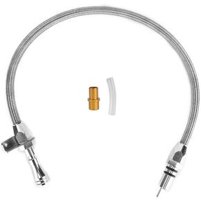 Acouto Transmission Dipstick, Stainless Steel 350 Transmission Dipstick Engine Transmission Dipstick Automatic Transmission Parts Fit for GM TH350 Tranny SBC BBC Trans