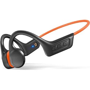 HCMOBI Bone Conduction Headphones, Open-Ear Bluetooth 5.3 Headphones with Mic, IPX7 Waterproof Sports Earbuds Wireless Earphones for Running Workout Cycling, 1.5 Fast Charging and 10H Working Time
