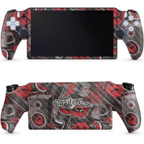 Carbon Fiber Gaming Skin Compatible with PS5 Portal Remote Player - Blue Meanies - Premium 3M Vinyl Protective Wrap Decal Cover - Easy to Apply | Crafted in The USA by MightySkins