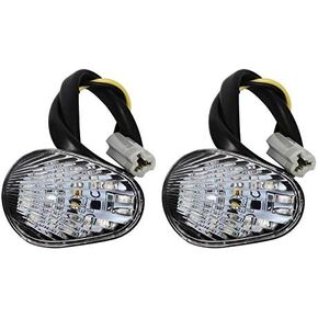 Motorcycle Turn Signal Light, Flush Mount Turn Signals, 1 Pair Amber Motorcycle LED Turn Signal Indicator Lamp Blinker Lights For Yamaha YZF R1 R6 R6S(Clear)