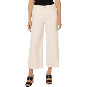 Liverpool Stride High-Rise Wide Leg with Cut Hem in Seaside Dunes