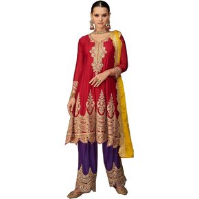 Stylish Designer Indian Pakistani Ready to Wear Wedding Long Anarkali Pant Suits