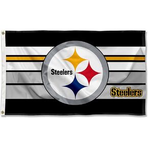 Pittsburgh Steelers Retro Stripes Large 3x5 Flag