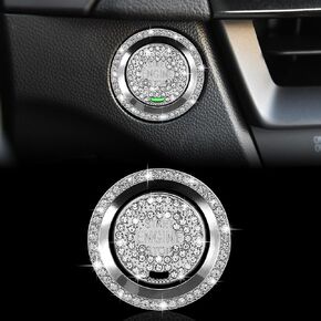 TOMALL Bling Car Engine Start Button Cover Compatible with Cadillac XT6 CT5 XT4 Diamond Push Start Stop Button Cover Bling Engine Ignition Ring Cap for Women Sparkly Accessories for Car