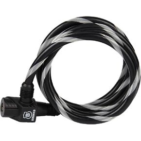 BRINKS - 3/8" X 6' Keyed Locking Flexible Steel Loop Cable - Heavy Duty Vinyl Wrap for Corrosion Protection