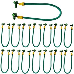 Grounding Pigtail: 12AWG Green Stranded Copper Wire, 8-Inch Length, with 10/32 x 3/8 Green Screw - Quick 5-Second Installation(15 Pack)