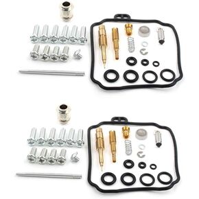 Newsmarts 2 Set Carburetor Rebuild Kit Fit For Yamaha XVS65 V-STAR 650 Custom 1998–2005 / XVS65A V-Star 650 Classic 1998–2005 / XVS65AT V-Star 650 Silverad 2002–2005
