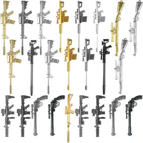 24 Pack Novelty Gun Shape Pens Cool Gel Ink Pens Sniper Rifle Pens Cute Gun Ballpoint Pens for School Office Writing Birthday Party Man Boys