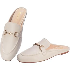 Mules for Women Flats Comfortable Slip on Loafer Shoes Round Toe