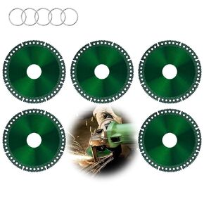 5 Pack 4 Inch Indestructible Disc for Grinder, 2024 Upgrade Indestructible Disc for Angle Grinder 7/8 inch, Cut Everything in Seconds, Smooth Cutting, Chamfering, Grinding Materials