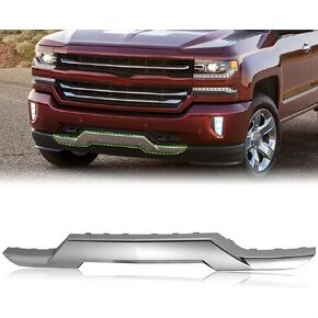 Chrome Front Bumper Skid Plate Panel Lower Cover Face Bar Compatible with 2016-2018 Chevy Silverado 1500/2019 Chevy Silverado1500 LD 23243083 GM1044128