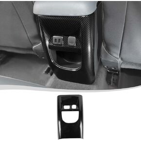 Voodonala for Chevy Colorado 2014-2022 Center Armrest Box Charging Port Panel Compatible with Chevy Colorado 2014-2022 (1Pc/Set,Black Wood)