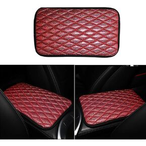 1 PC Bling Center Console Armrest Box Cover, 7.48" x 12.59" Glitter Gold Quilted Three-Dimensional Breathable Thickened Elbow Pad, Universal Car Decorative Accessory, for Most Models (Black)