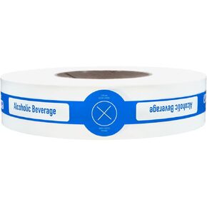 Alcohol to-Go Drink/Straw Tamper Evident Proof Seals for Food Safety - to-Go Drink Stickers with Secure, Easy to Peel Stickers, 0.625 x 10 Inch, 250 Total Labels on a Roll