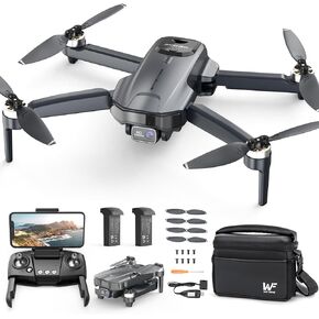 Drones with Camera for Adults 4k, WeFone WF31 GPS RC Drone FPV Foldable Quadcopter for Beginner Kids with Brushless Motor, 5G Wi-Fi Transmission, Auto Return, Follow Me, Waypoints, 50 Min Flight Time