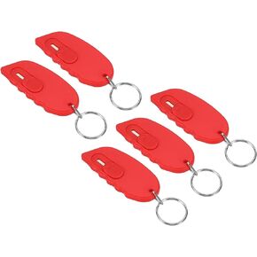 PATIKIL Mini Portable Box Cutter, 5 Pcs Package Opener Small Utility Office Letter Opener for Box Envelope Open, Paper Cutting, DIY, Blue
