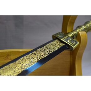 Dragon and Phoenix Sword(High Carbon Steel Etch Pattern,Alloy Handle) Chinese Sword