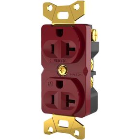 Viborg VM02G Hi End Duplex Receptacle 20A 125V Audiophile Electrical Copper Wall Outlets HiFi AC Hospital Grade Power Outlet with Flame Retardant Shell for Home Audio Stereo Sound System (Gold Plated)