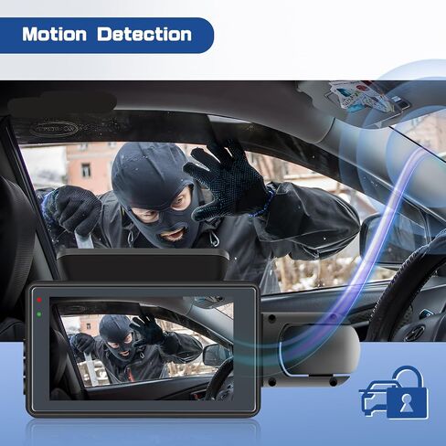كاميرا أمامية وداخلية من Hikity Dash Cam مع بطاقة SD 32 جيجا، وشاشة IPS 3 بوصة، وكاميرات مزدوجة للوحة القيادة للسيارات، والرؤية الليلية، ومستشعر G، ومراقبة وقوف السيارات، وكشف الحركة in Saudi Arabia