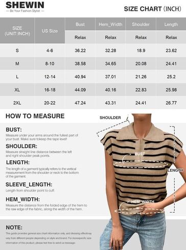 SHEWIN Women's Tops Cap Short Sleeve Shirts Casual Collared Knit Striped Pullover Sweaters in Saudi Arabia
