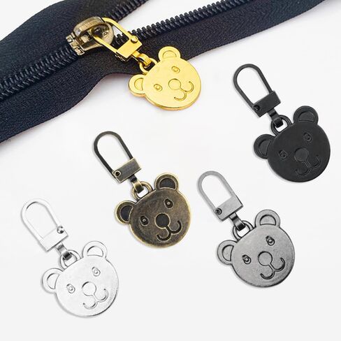 Bekecidi 10 PCS Zipper Pull Replacement, Detachable Zip Pulls Metal Zipper Gripper Zip Repair Pull Tab Zipper Pull Replacement Slider Kit for Coat Jacket Handbags Backpack (Bear, Paw) in Kuwait