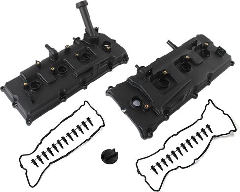غطاء صمام المحرك Noptul، مناسب لنيسان أرمادا باثفايندر تيتان NV2500 NV3500 إنفينيتي QX56 5.6L 2004-2016، مجموعة غطاء صمام تلقائي مع حشوات وغطاء زيت استبدال 13264ZE01A 13264ZE00A in Kuwait