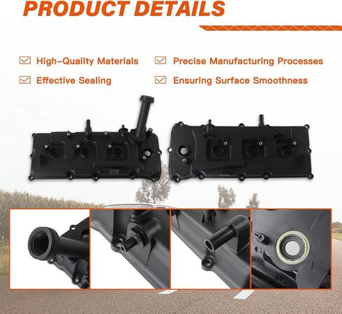 غطاء صمام المحرك Noptul، مناسب لنيسان أرمادا باثفايندر تيتان NV2500 NV3500 إنفينيتي QX56 5.6L 2004-2016، مجموعة غطاء صمام تلقائي مع حشوات وغطاء زيت استبدال 13264ZE01A 13264ZE00A in Kuwait
