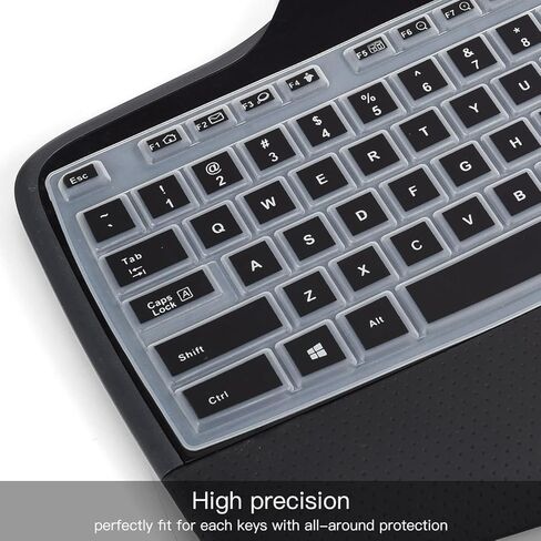غطاء لوحة المفاتيح لـ Logitech MK710 MK710-RB MK735 MK700 واقي غطاء لوحة المفاتيح اللاسلكية، ملحقات Logitech MK710 MK700، أسود in Kuwait