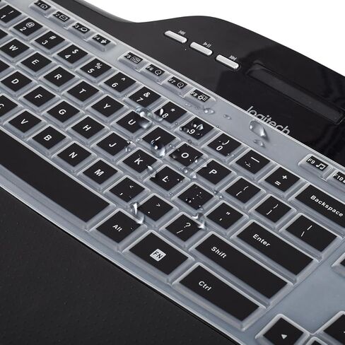 غطاء لوحة المفاتيح لـ Logitech MK710 MK710-RB MK735 MK700 واقي غطاء لوحة المفاتيح اللاسلكية، ملحقات Logitech MK710 MK700، أسود in Kuwait
