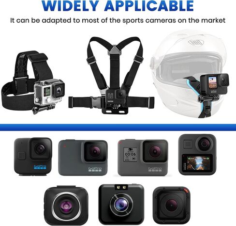 حامل على الصدر، حامل حزام الرأس، حامل حزام الذقن للخوذة لمجموعة ملحقات Gopro DJI Osmo لكاميرات الحركة مع خطاف J in Kuwait