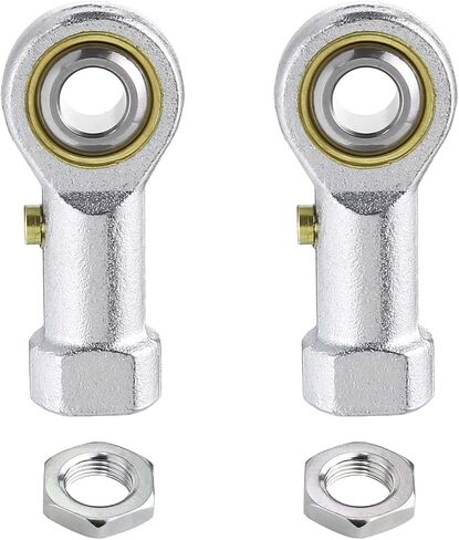 2pcs Rod end Bearing 1/4 inch bore Pre-Lubricated 1/4-28 Female Thread Right Hand Heim Joint with Jam Nuts in Saudi Arabia