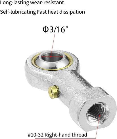 2pcs Rod end Bearing 1/4 inch bore Pre-Lubricated 1/4-28 Female Thread Right Hand Heim Joint with Jam Nuts in Saudi Arabia