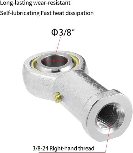 2pcs Rod end Bearing 1/4 inch bore Pre-Lubricated 1/4-28 Female Thread Right Hand Heim Joint with Jam Nuts in Saudi Arabia