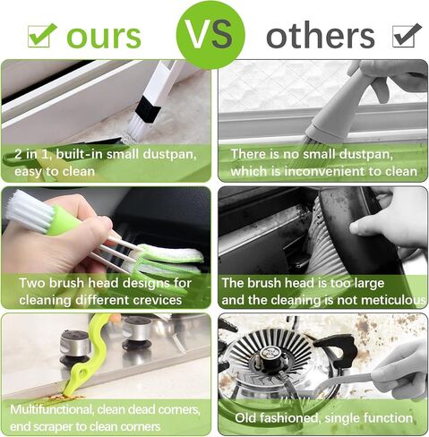 Trycooling Hand-held Groove Gap Cleaning Tools Door Window Track Kitchen Cleaning Brushes (Random Color-Blue, Green, Pink) (1 Pc) in Saudi Arabia