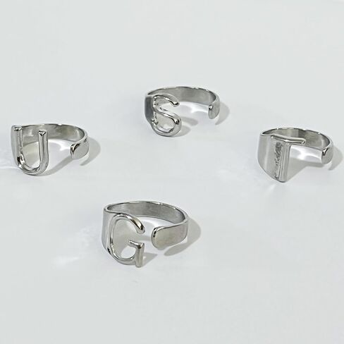 YANMIN Inspired Merch Guts Rings Singer Chunky Adjustable Silver Initial Rings Set for Women Girls Concert Costume Outfits Jewelry Accessories Gifts for Music Fans in Saudi Arabia