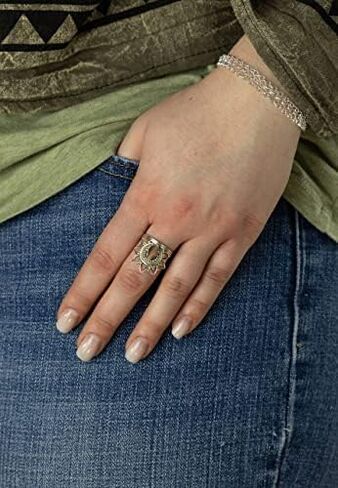 SUNNA Moonstone Ring, Gold Plated in Kuwait
