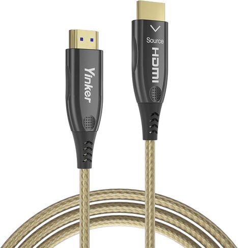 كابل HDMI ليفي 4K بطول 100 قدم، كابل ألياف بصرية 4K 60 هرتز HDMI 2.0 كابل أحادي الاتجاه يدعم 18 جيجابت في الثانية 4:4:4 ARC HDR HDCP2.2 لبلو راي/تلفزيون/جهاز عرض/PS/Xbox (30 مترًا) in Kuwait