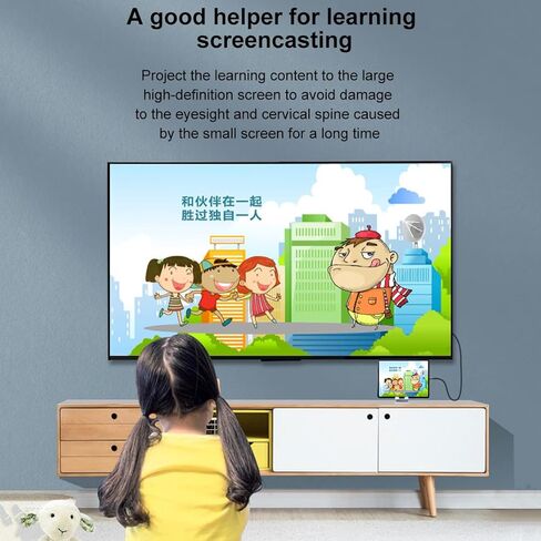 كابل USB C إلى HDMI بطول 6.5 قدم من سبائك الألومنيوم سلك مضفر من النايلون، محول فيديو من النوع C إلى HDMI، كابل محول توصيل تلفزيوني بدقة 4K HD، للهواتف والأجهزة اللوحية والكمبيوتر المحمول (كابل PVC) in Kuwait