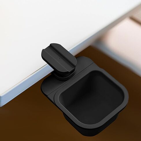 Alipis Table Mount Trash Can 2pcs للتدوير كليب على سلة المهملات، مكتب صغير معلق سلة المهملات، سلة مهملات صغيرة، لوحة ماكياج، حامل القمامة لعداد المطبخ مقصوص تحت الطاولة in Kuwait
