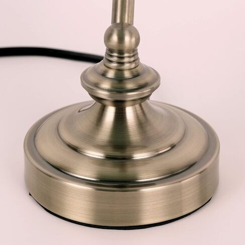 FIRVRE Glass Bankers Lamp Desk Lamp Classic Retro Bronze Finish G9 Base Plug in Vintage Table lamp Reading Modern for Home Office nightstand Bedside Study Desk Library in Saudi Arabia