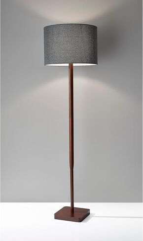 مصباح أرضي Adesso Home 4093-12 Transitional One Light من مجموعة Ellis باللون البرونزي/الداكن، طبيعي in Saudi Arabia