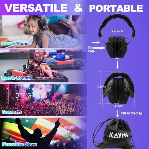 032 حماية الأذن للأطفال من الضوضاء - سماعات رأس بخاصية إلغاء الضوضاء بقدرة 28 ديسيبل SNR للحفلات الموسيقية وسماعات الرأس الحسية للتوحد in Kuwait