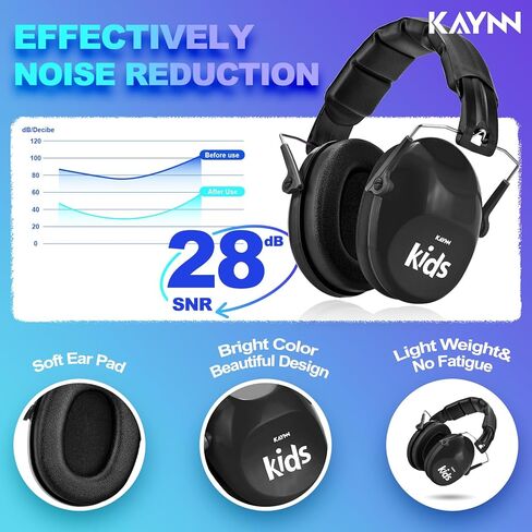 032 حماية الأذن للأطفال من الضوضاء - سماعات رأس بخاصية إلغاء الضوضاء بقدرة 28 ديسيبل SNR للحفلات الموسيقية وسماعات الرأس الحسية للتوحد in Kuwait